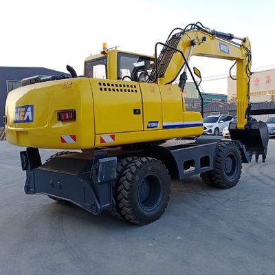 Machine de creusement à roues jaune de moteur de Mini Excavator YUCHAI petite