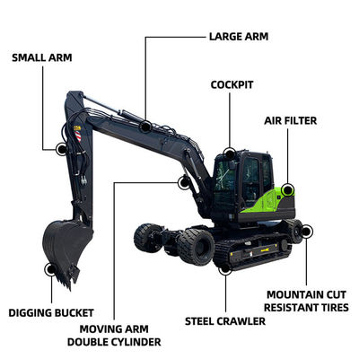 Digger Crawler Hydraulic Excavator WEAX12 9 Ton Mini Diesel Excavator