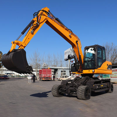 excavatrice hydraulique montée sur chenilles de structure simple d'excavatrice de la roue 30MPa