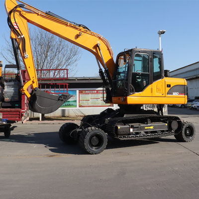 excavatrice hydraulique montée sur chenilles de structure simple d'excavatrice de la roue 30MPa