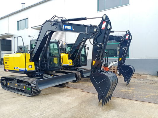 Excavateur hydraulique à rampe fiable atteignant une hauteur de creusement maximale de 7023 mm