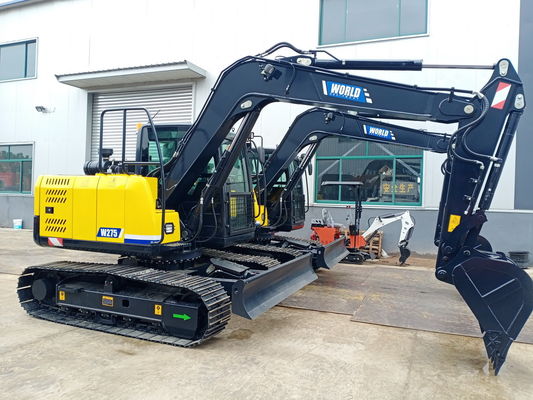 Excavateur hydraulique à rampe fiable atteignant une hauteur de creusement maximale de 7023 mm