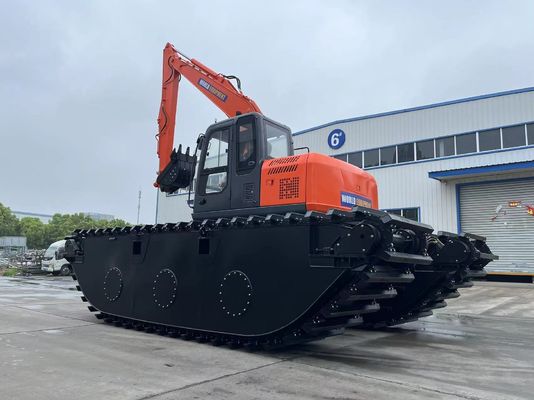 Chine Top Marque Non utilisé Excavateur amphibie HK150SD Avec 0,25 M3 Machine de nettoyage de rivière Longue portée Boom