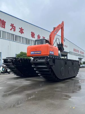 Chine Top Marque Non utilisé Excavateur amphibie HK150SD Avec 0,25 M3 Machine de nettoyage de rivière Longue portée Boom